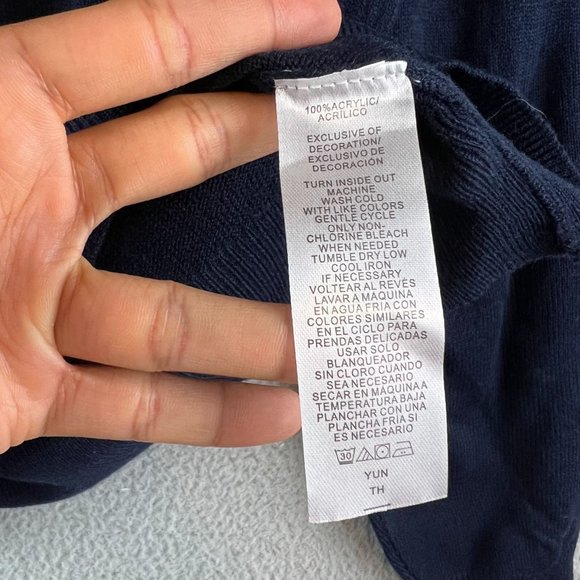 New Mens DOCKERS Blue Comfort Touch Crewneck Knit Sweater Size S - Picture 5 of 9